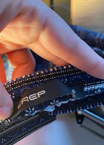 Bohem Mavi Desenli Midi Etek - Görsel 3