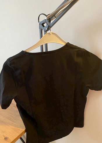 Siyah Kadın Crop Top - Görsel 2