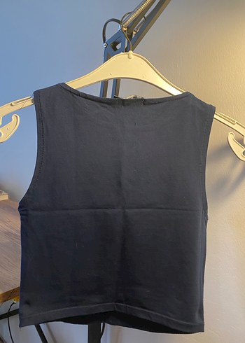 Lacivert Kadın Atlet Crop - Görsel 3