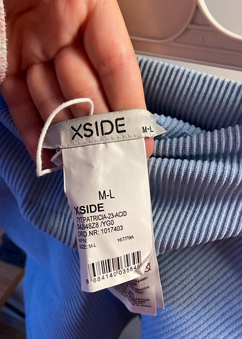 Mavi Fitilli Kısa Kadın Şort Tayt - Görsel 3