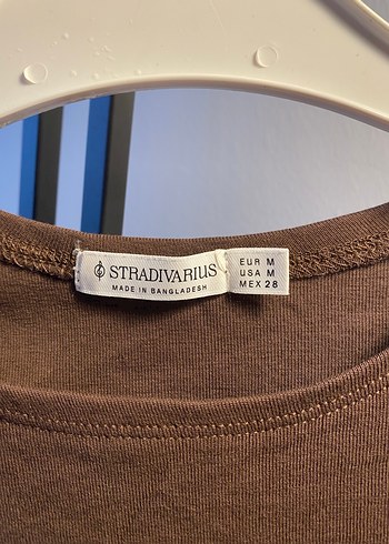 Kahverengi Kadın Keten Tişört Crop - Görsel 2