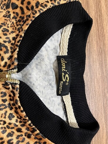 Diğer Leopar Desen Fermuarlı Hırka