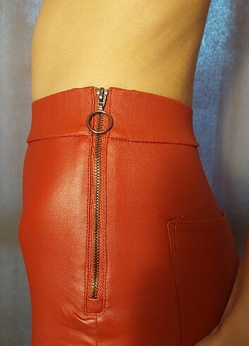 Pull and bear deri pantolon 