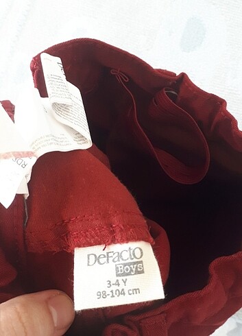 4 Yaş Beden bordo Renk defakto çocuk pantalon
