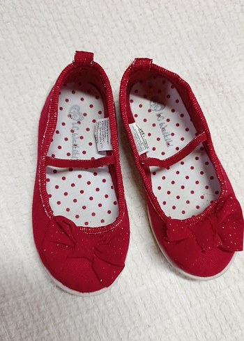 Kız Çocuk Kırmızı Fiyonklu Babet Ayakkabı - Görsel 2