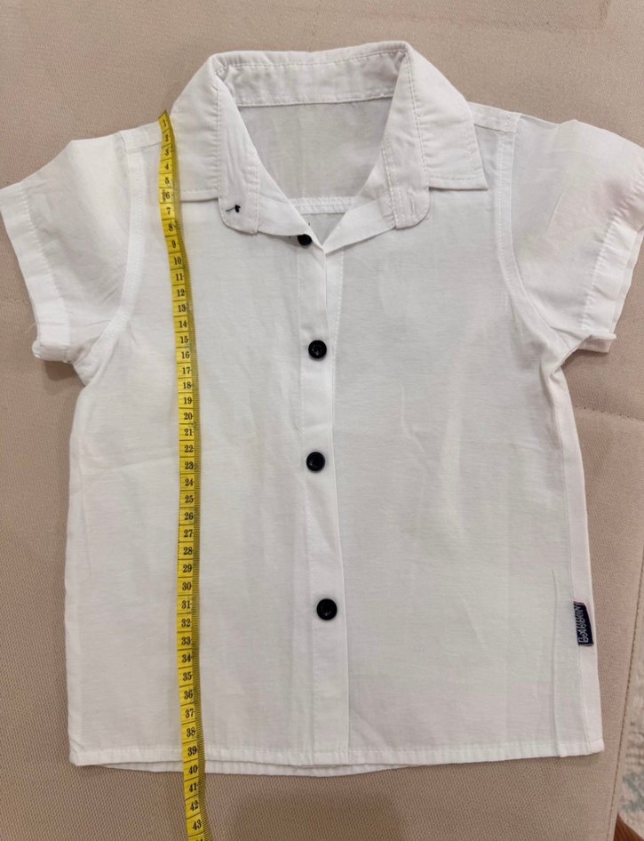 Erkek Çocuk Kısa Kollu Beyaz Gömlek - Görsel 3