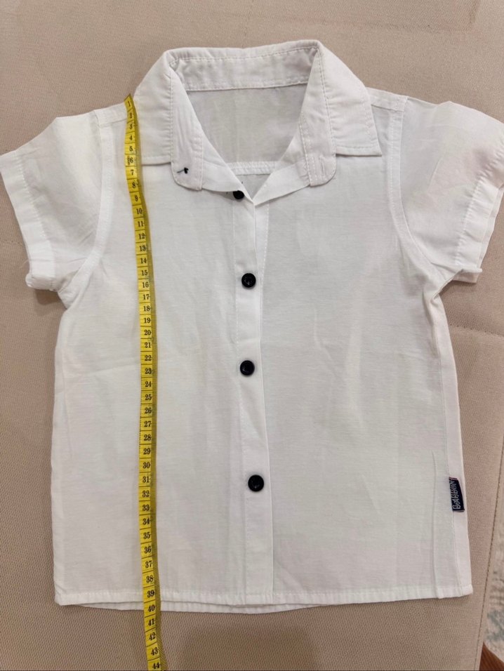 Erkek Çocuk Kısa Kollu Beyaz Gömlek - Görsel 4