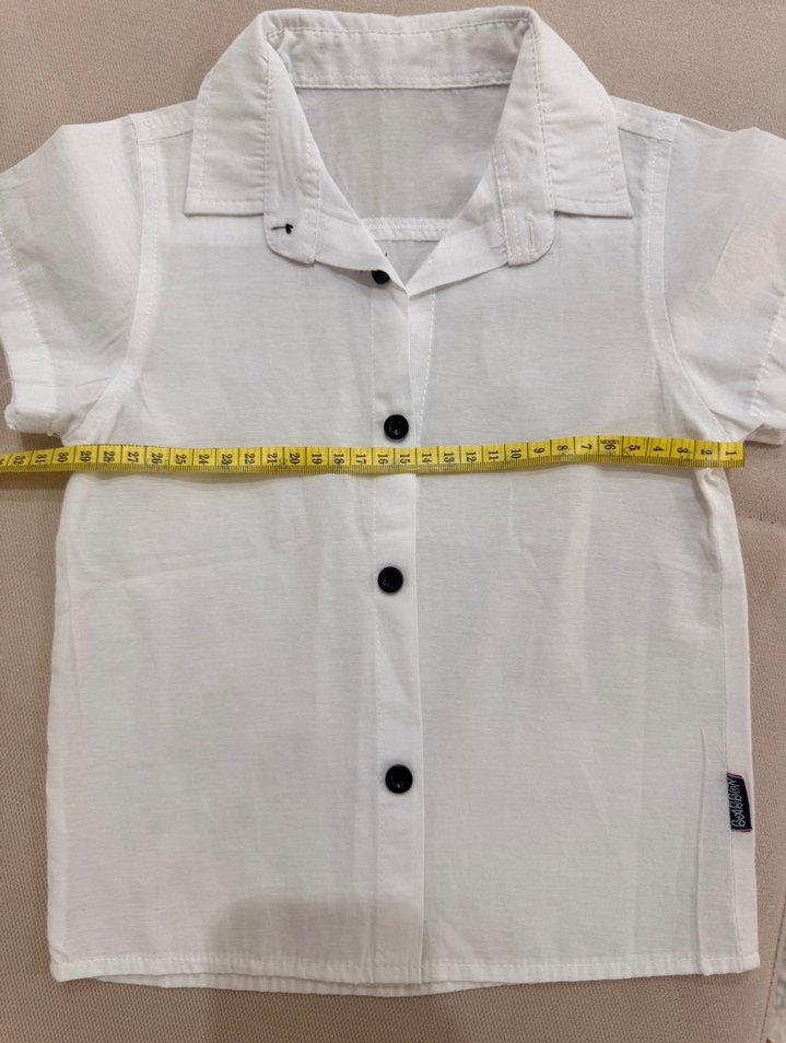 Erkek Çocuk Kısa Kollu Beyaz Gömlek - Görsel 2