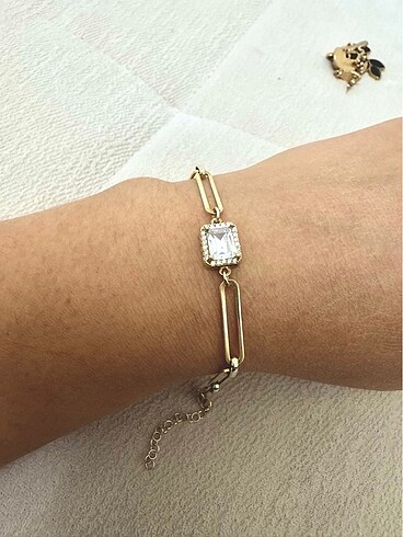 925 ayar gümüş bagetli ataş bileklik - Görsel 4