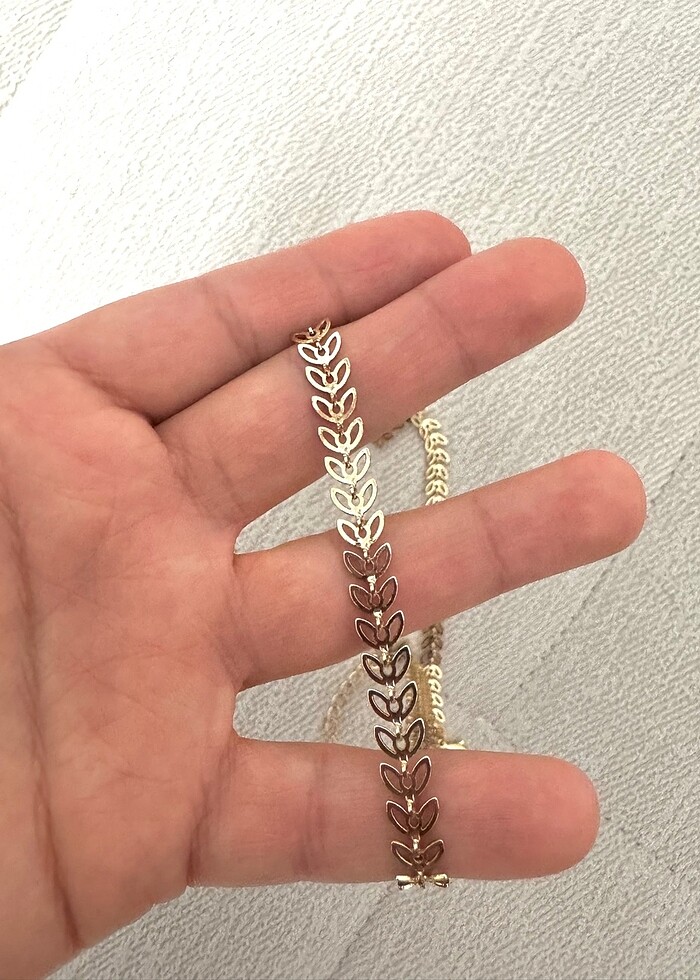 14 ayar altın renginde kolye - Görsel 2