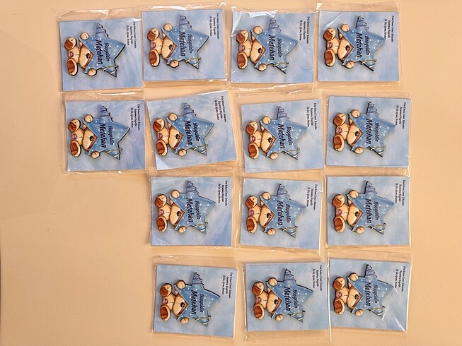 14 tane Metehan yazılı ahşap magnet - Görsel 3