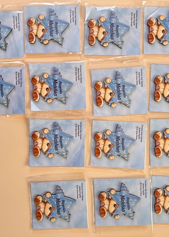 14 tane Metehan yazılı ahşap magnet - Görsel 2