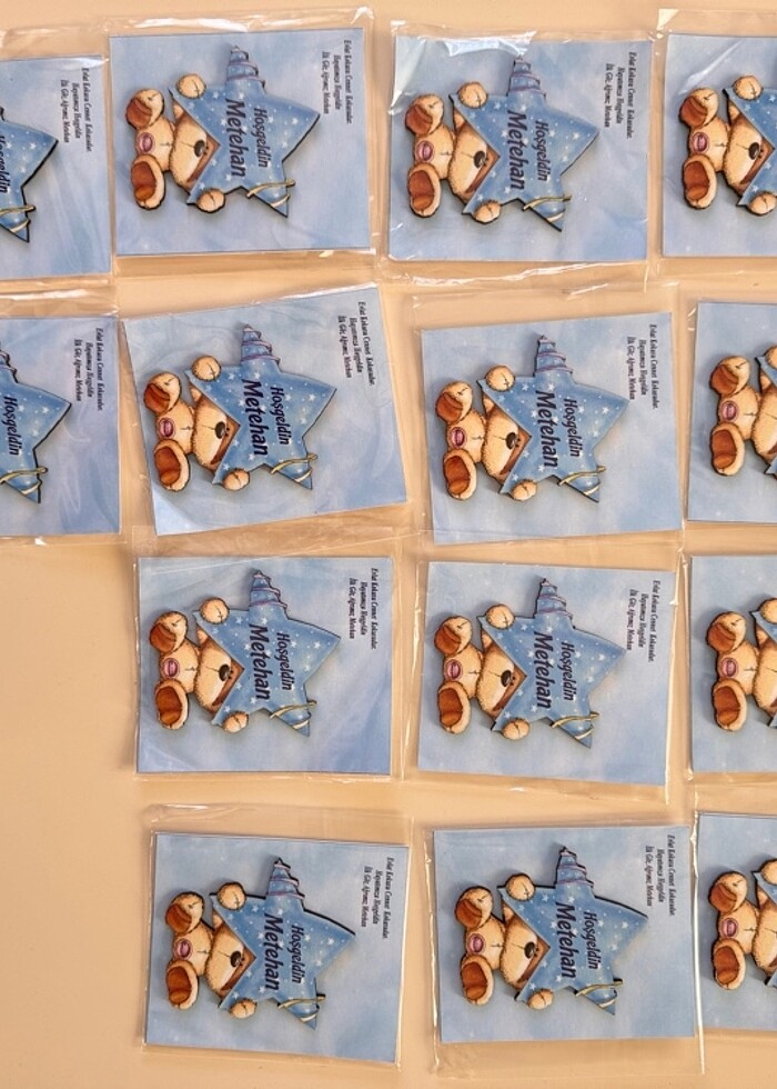 14 tane Metehan yazılı ahşap magnet - Görsel 3