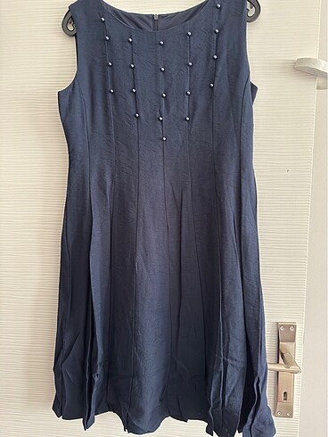 Selen lacivert elbise - Görsel 4