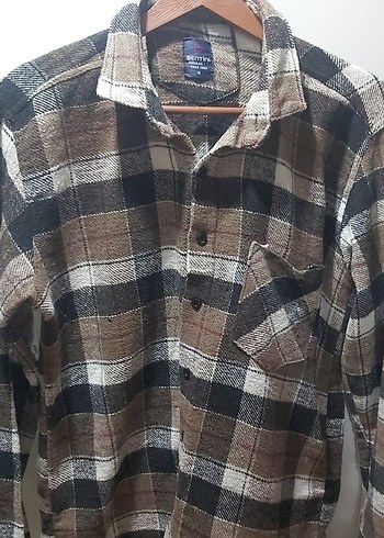 Erkek Kahverengi Kareli Uzun Kollu Gömlek - Görsel 4