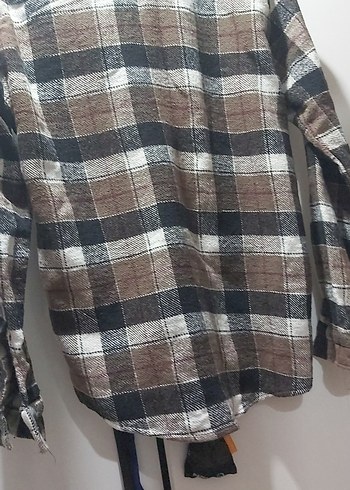 Erkek Kahverengi Kareli Uzun Kollu Gömlek - Görsel 5