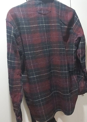 Bordo Ekoseli Yün Erkek Gömlek - Görsel 5