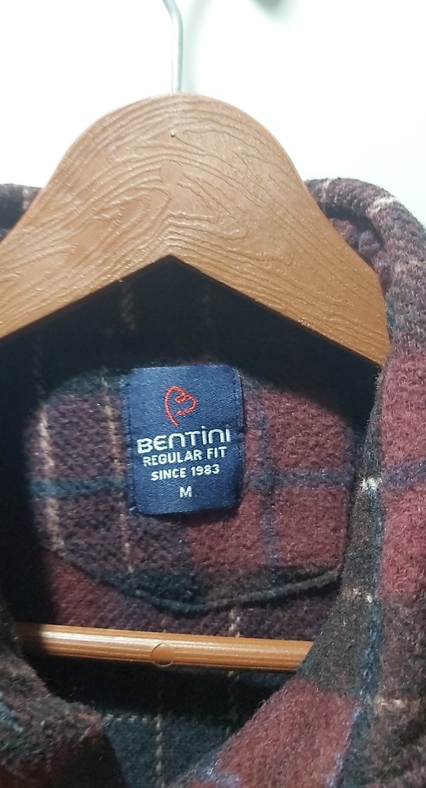 Bordo Ekoseli Yün Erkek Gömlek - Görsel 4