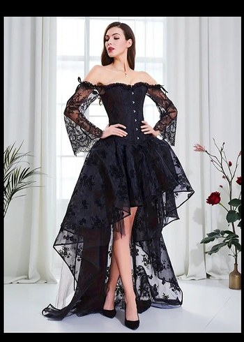dantelli gothic elbise