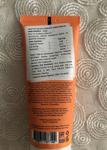  Beden Q+A Zencefil Kökü Günlük Nemlendirici 75ml