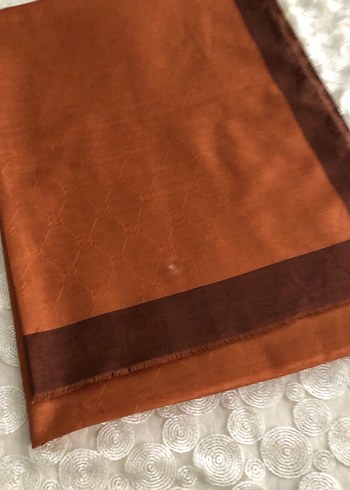Beden kahverengi Renk Alvina jakarlı monogram şal