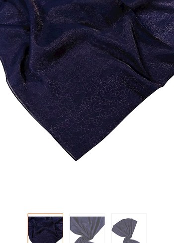 Diğer Mısırlı parıltılı monogram Lacivert Şal