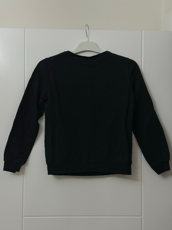 Siyah Erkek çocuk Sweatshirt Baskılı Rahat Kesim - Görsel 2
