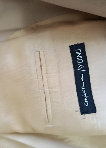 Bej Erkek Ceket Notch Yaka Düğmeli - Görsel 2