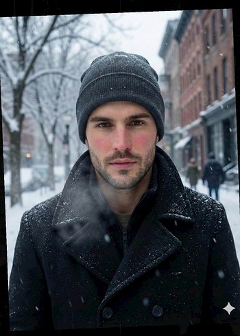 Gri erkek Bere - Görsel 2