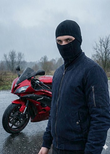 Siyah Yumuşak Pamuklu Kar Maskesi - Görsel 3