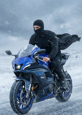 Siyah Erkek kar maskesi - Görsel 3