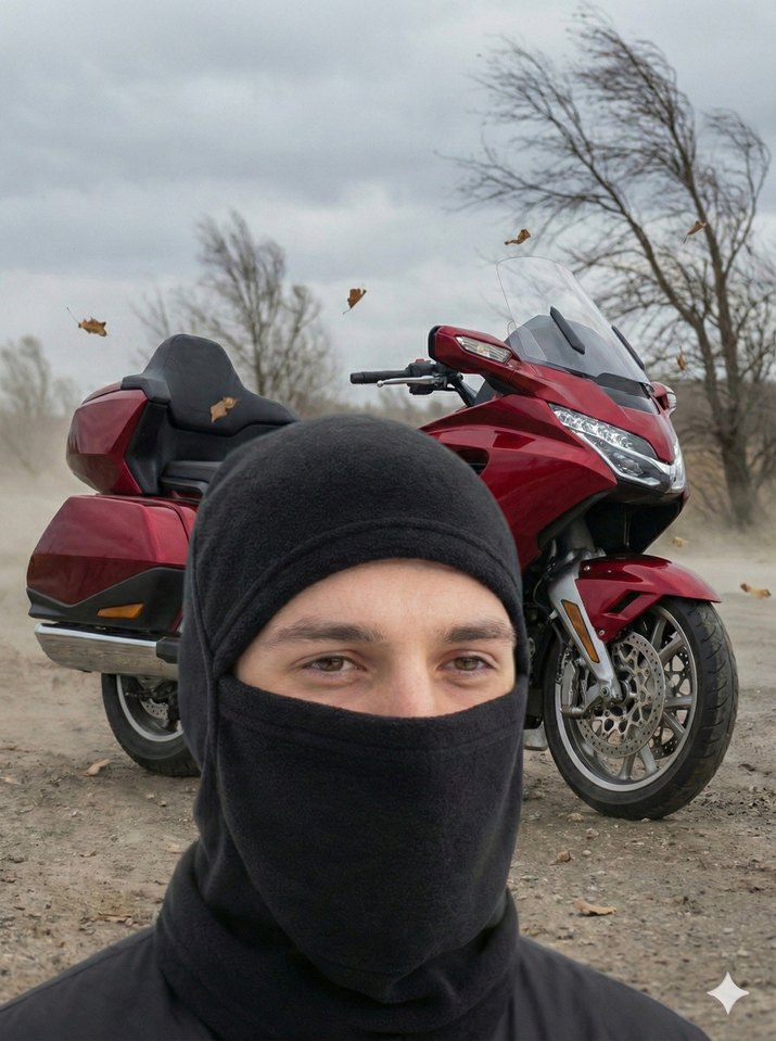 Siyah Erkek polar kar maskesi - Görsel 3