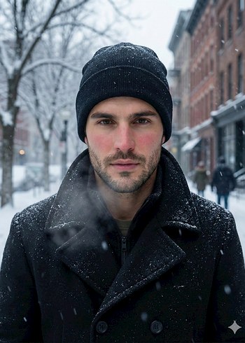 Siyah erkek Bere - Görsel 2