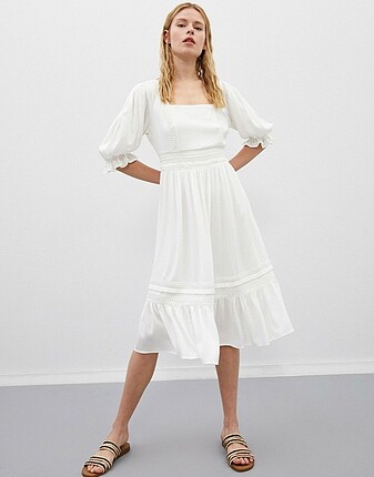 Koton marka beyaz fisto elbise