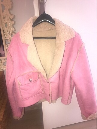 Zara Pembe nubuk kürklü mont