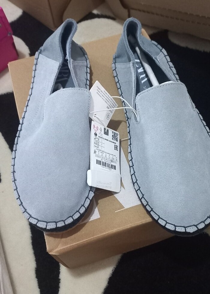 Zara Deri espadril - Görsel 4