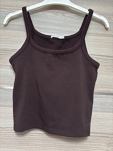 m Beden kahverengi Renk Stradivarius crop