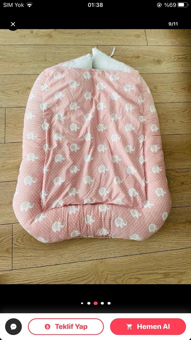 Pembe Bebek Uyku Minderi - Görsel 2