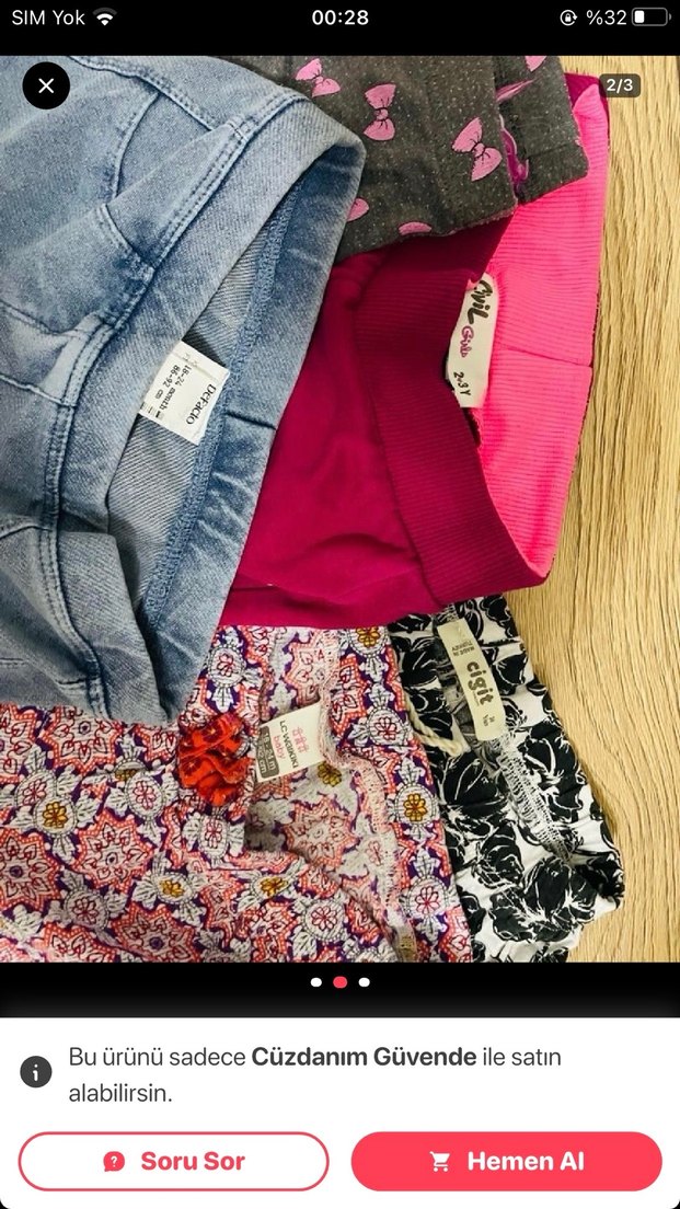 2 yaşa uygun alt kıyafetler toplu satış - Görsel 3