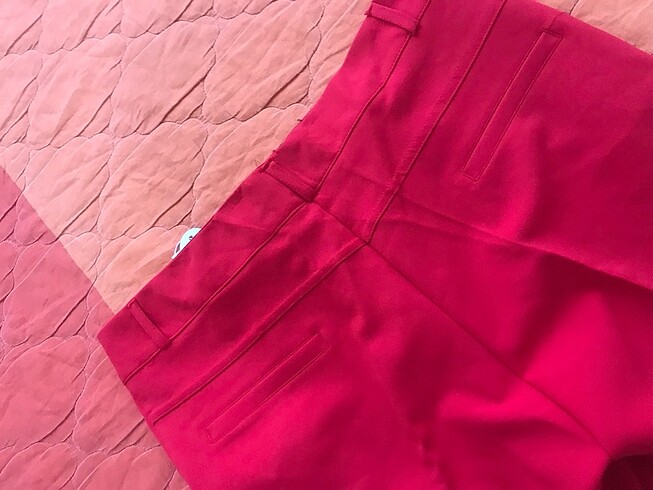 xl Beden kırmızı Renk Kırmızı kumaş pantolon