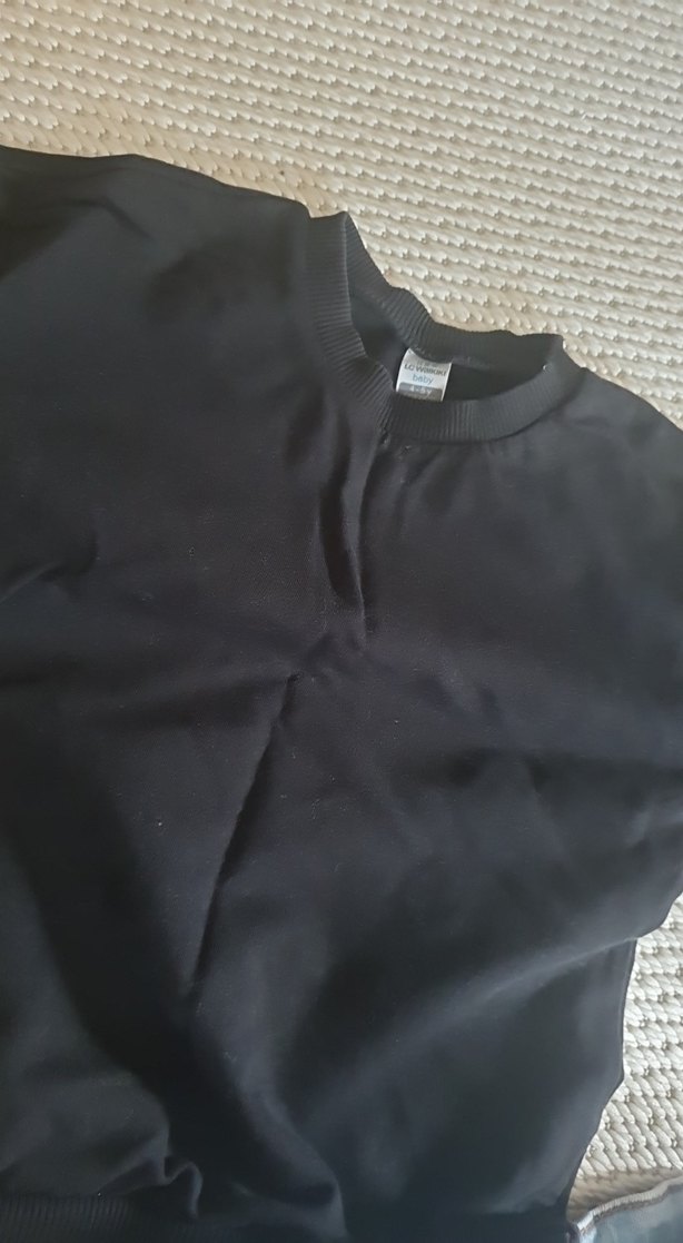 Erkek Siyah Basic Sweatshirt - Görsel 2