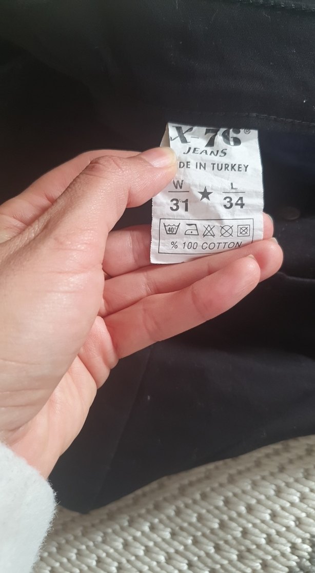 erkek Siyah Regular Fit keten siyah pamuklu Pantolon ,sıfır - Görsel 3