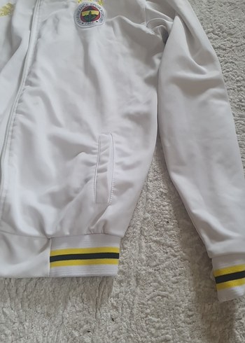 Beyaz Fermuarlı erkek Spor Ceket - Görsel 3