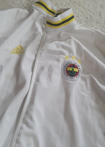 Beyaz Fermuarlı erkek Spor Ceket - Görsel 2