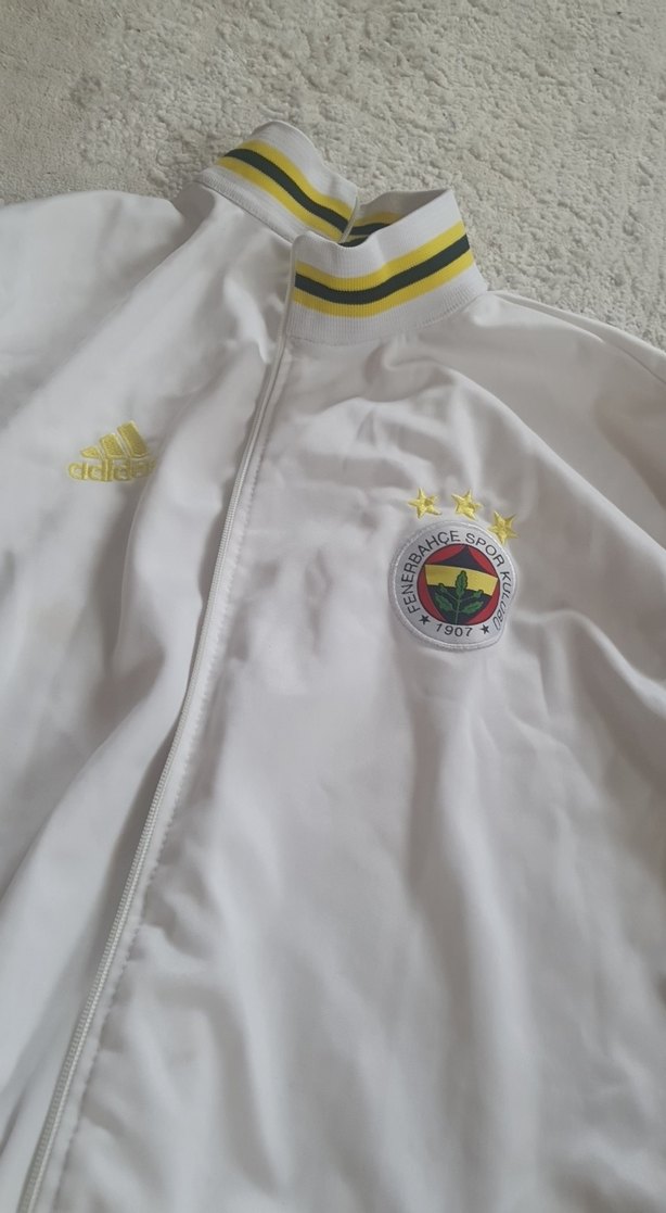 Beyaz Fermuarlı erkek Spor Ceket - Görsel 2