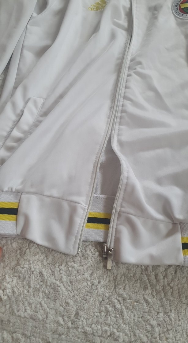 Beyaz Fermuarlı erkek Spor Ceket - Görsel 4