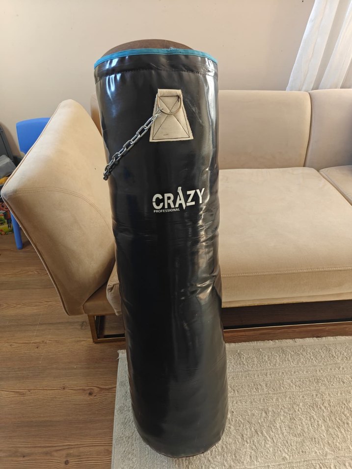 Crazy Mavi  Profesyonel Boks Kum Torbası 130x40 cm - Görsel 3