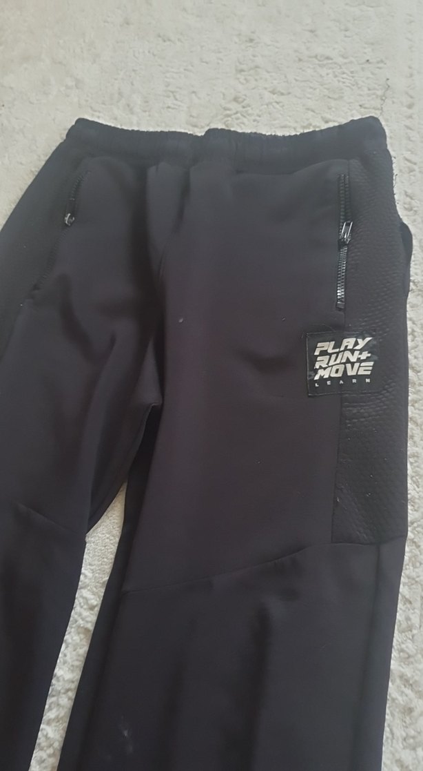 Erkek Siyah Fermuarlı Rahat Kesim Eşofman - Görsel 3