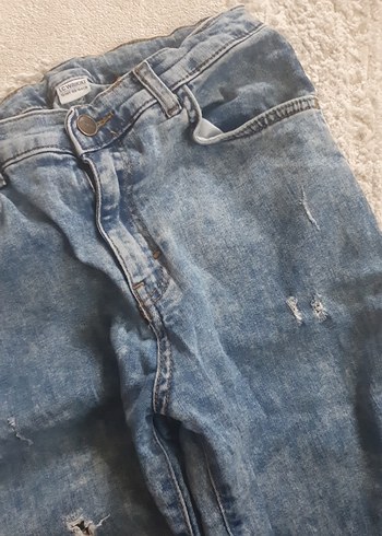 Düğmeli Gri Renk Rahat Kesim erkek Kot Pantolon - Görsel 6