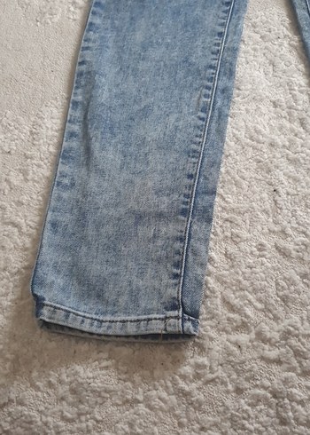 Düğmeli Gri Renk Rahat Kesim erkek Kot Pantolon - Görsel 3